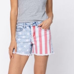 Judy Blue USA print shorts - Low Stock